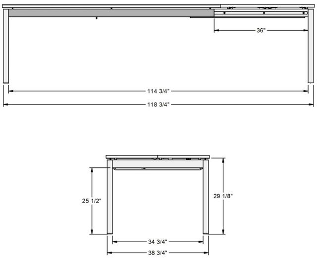 Amisco Customizable Zenith 120" Rectangular Dining Table-2