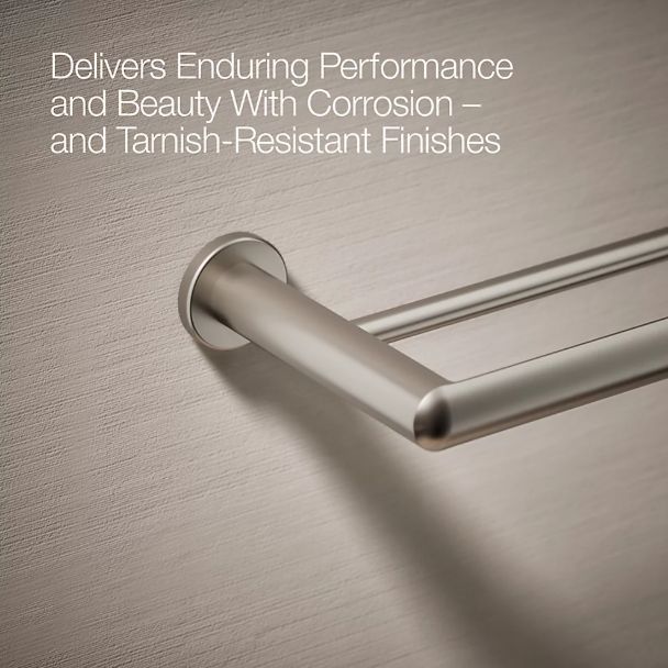 KOHLER® Kumin™ Vibrant Brushed Nickel 24" Double Towel Bar-4