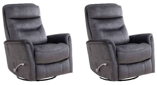 Parker House® Gemini 2-Piece Capri Charcoal Manual Swivel Glider Recliner Set