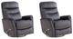 Parker House® Gemini 2-Piece Capri Charcoal Manual Swivel Glider Recliner Set-0