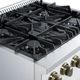 FORNO® Marco 30" White Pro Style Gas Range with Antique Brass Accents-2