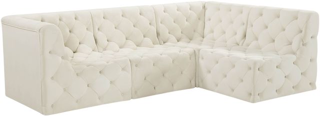 Meridian Furniture Tuft 4-Piece Cream Modular Sectional-0