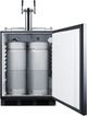 Summit® 24" 5.5 Cu.Ft. Black/Stainless Steel Built In Beer and Coffee Kegerator-2