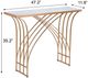 Stylecraft Gold/White Marble Arch Console Table-2