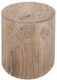 International Furniture Direct Balam Stained White Chairside Table-3