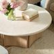 Dovetail Furniture Oja Cream Coffee Table with Natural Wash Base-1