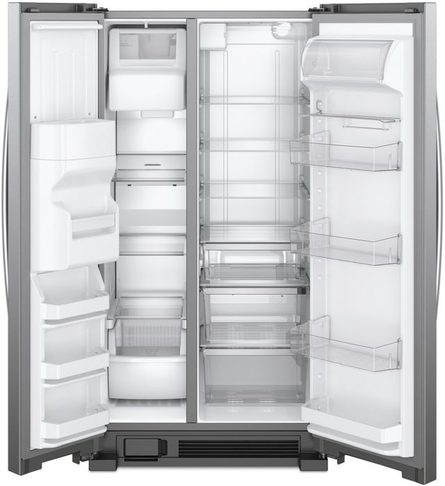 Réfrigérateur côte-à-côte de 36 po Whirlpool® de 24.6 pi³ - Acier inoxydable résistant aux traces de doigts-1