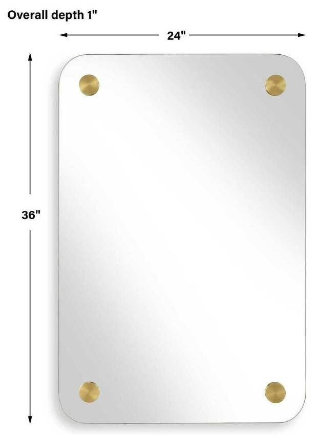 Uttermost® Hamrick Accent Mirror with Brass Medallion Accents-2