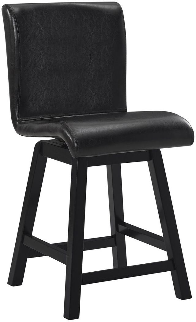 Mazin Furniture Hillshaw Dark Brown Swivel Counter Chair-0