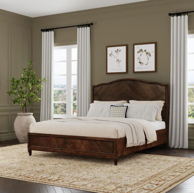 Flexsteel® Bellevue Whiskey Brown King Panel Bed-1