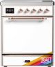 Ilve® Majestic III 30" Custom Pro Style Induction Range with Solid Door and Copper Trim-0