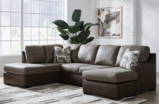 Signature Design by Ashley® Castille Way 2-Piece Fossil Left Arm Facing Sectional and Chaise-1