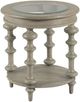 Hammary® Tigbee-Hamilton Glass Top Round End Table with Timberwolf Base-0