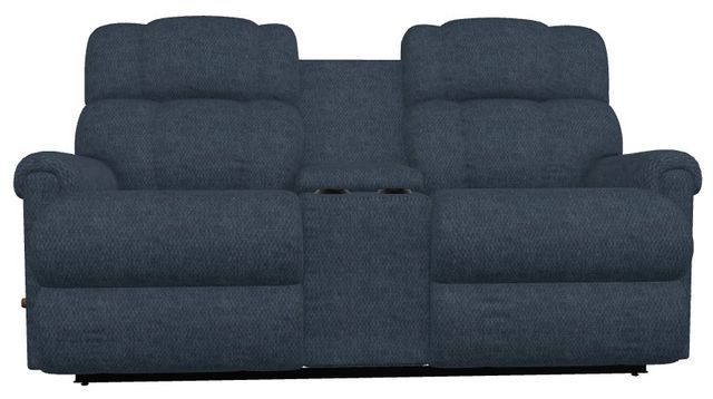 La-Z-Boy® Pinnacle Navy Manual Wall Reclining Loveseat with Console-1