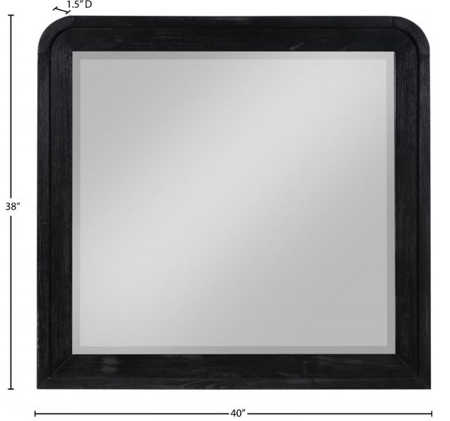 Meridian Furniture Fluted Black Mirror-3