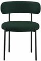 Meridian Furniture Beacon Green/Black Boucle Upholstered Dining Chair-1