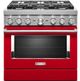 KitchenAid® 36" Passion Red Pro Style Dual Fuel Range-0