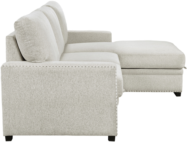 Homelegance® Morelia 2-Piece Beige Right-Arm Facing Pull-Out Sleeper Sectional and Chaise-3
