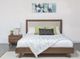 Mako Wood Furniture Brandon Brown Low Profile King Upholstered Panel Bed-1