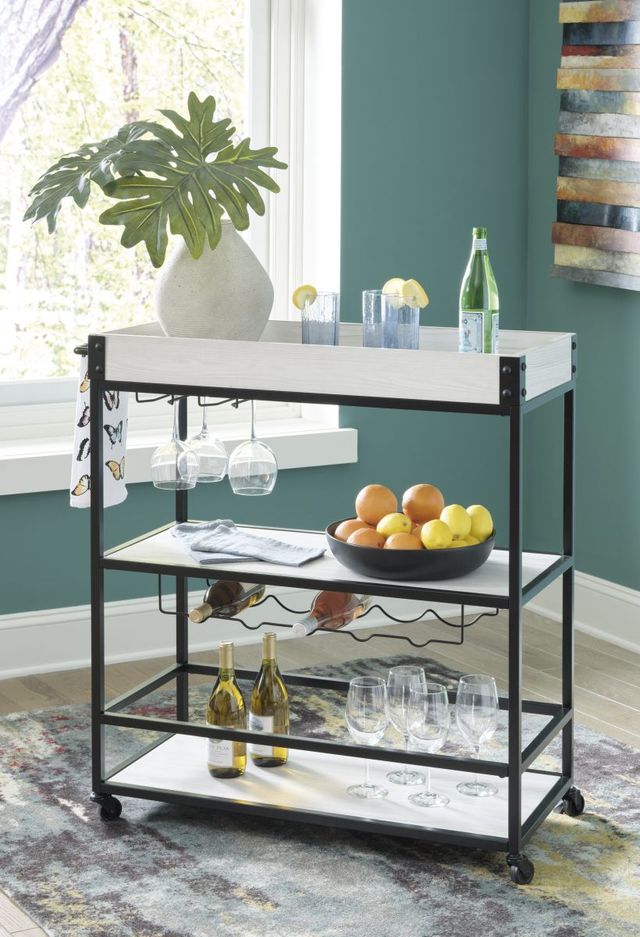 Signature Design by Ashley® Bayflynn Black Bar Cart-3