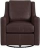 Flexsteel® Customizable Murph Leather Swivel Glider Chair-4