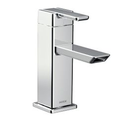 Moen® 90 Degree Chrome One-Handle Low Arc Bathroom Faucet