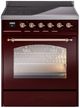 Ilve® Nostalgie II Series 30" Burgundy Pro Style Induction Range-0