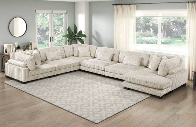 Homelegance® Traverse 6-Piece Beige U-Shape Modular Sectional with Reversible Chaise-1
