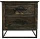 International Furniture Direct Teak Stained Dark Nightstand-3