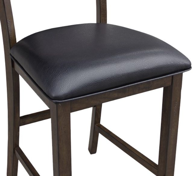 A-America® Mariposa Warm Gray Ladderback Upholstered Barstool-1