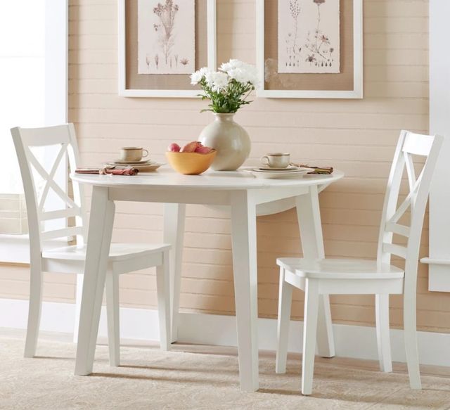 Jofran Inc.Simplicity 3-Piece Paperwhite Dining Set-1