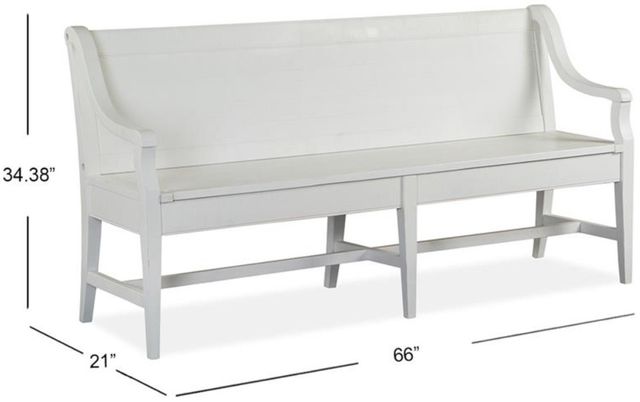 Magnussen Home® Heron Cove Chalk White Bench-2