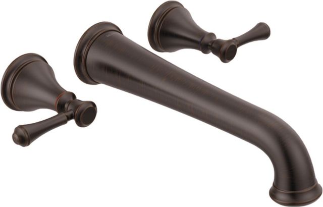 Delta Cassidy® Traditional Venetian Bronze 2-Handle Wall Mount Tub Filler Trim-0