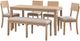 Linon Jordan 6-Piece Gray Wash Dining Table Set-0