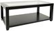 Jofran Inc. Urban Icon Glass Top Coffee Table with Black Base-0