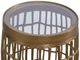 Bassett Mirror Harper Glass Top Accent Table with Brass Base-1