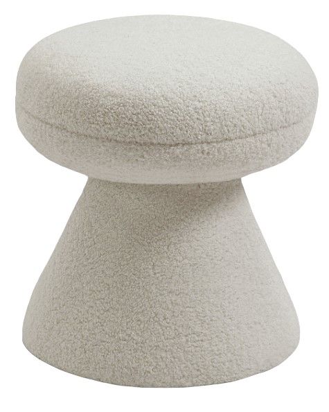 Meridian Furniture Drum Beige Ottoman-1