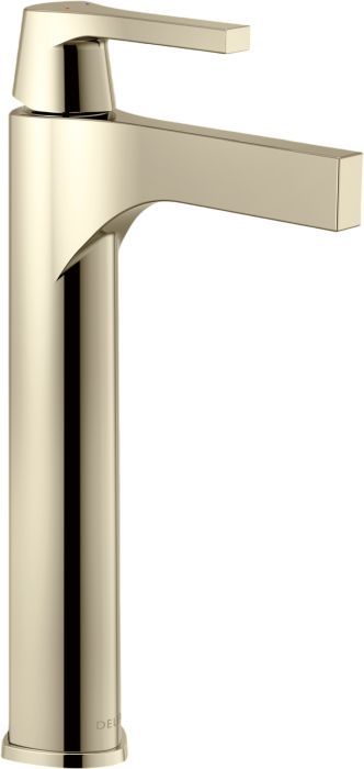 Delta Zura® Polished Nickel Single Handle Vessel Bathroom Faucet-0