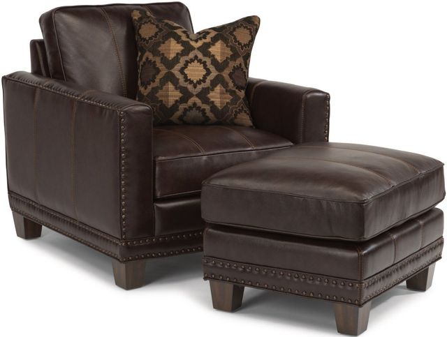 Flexsteel® Port Royal Brown Ottoman-1