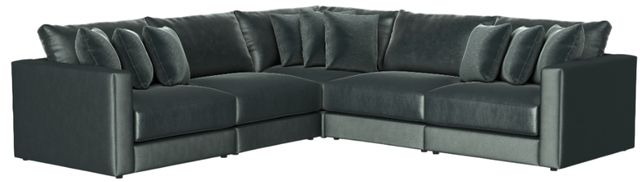 Jackson Furniture Remington 5-Piece Pine L-Shape Sectional with Ottoman-4