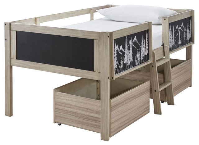 Signature Design by Ashley® Wrenalyn Beige/Black Twin Loft Bed and Storage-0