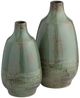 Crestview Collection Arden 2-Piece Green Vase Set-0