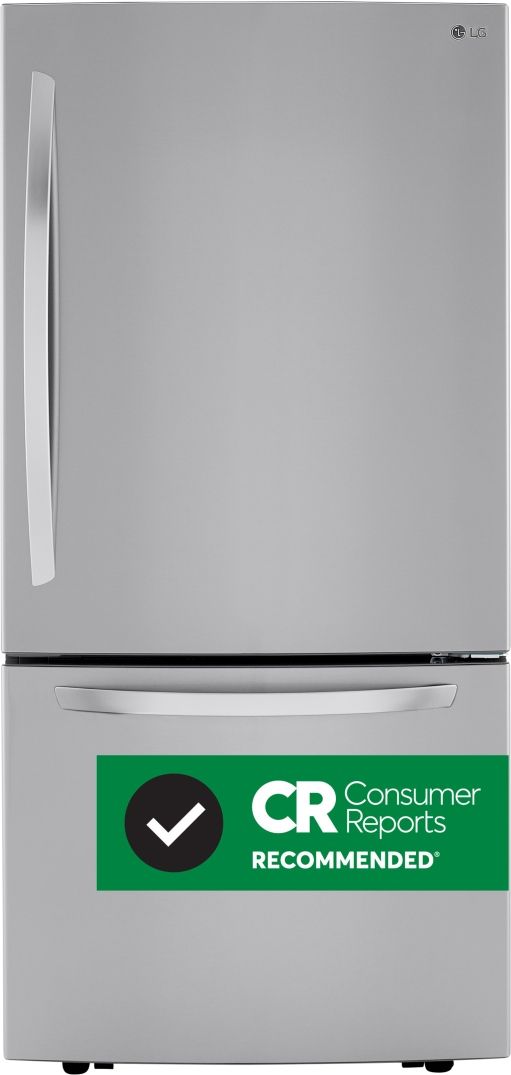 LG 33 in. 25.5 Cu. Ft. PrintProof™ Stainless Steel Bottom Freezer Refrigerator-1