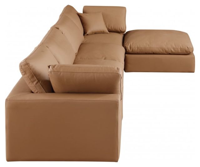 Meridian Furniture Comfy 5-Piece Cognac Upholstered Modular Sectional Sofa-2