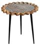 Sagebrook Home Camellia Brown Wood and Metal KD 18" Side Table-0