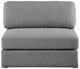 Meridian Furniture Beckham Grey Linen Polyester Modular Armless Chair-1