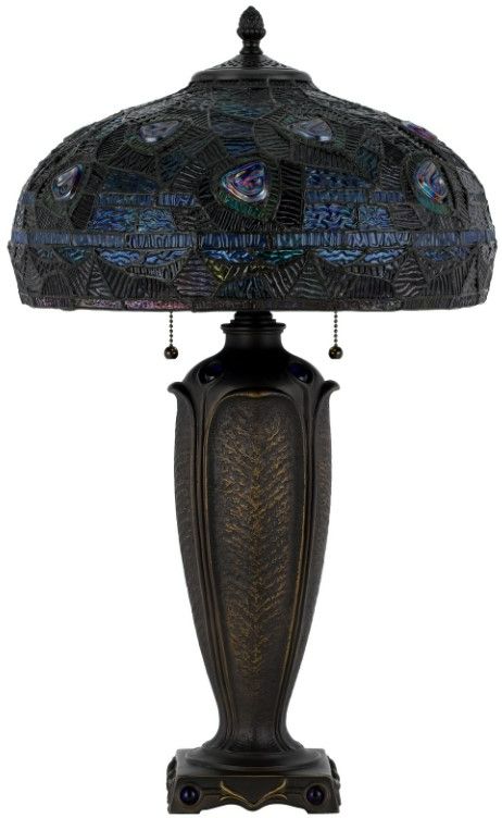Cal® Lighting & Accessories Tiffany Dark Bronze Table Lamp-2