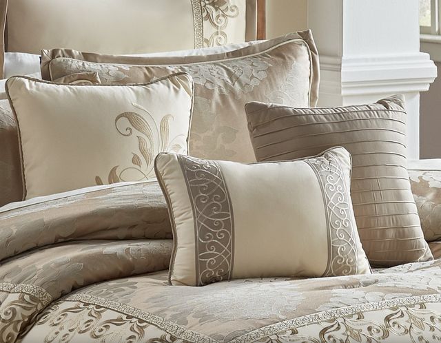 Hallmart Collectibles New Haven Beige 9-Piece Queen Comforter Set-3