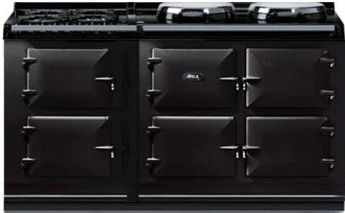 AGA™ eR7 160 Classic Cast Iron 63" Gloss Black Pro Style Dual Fuel Range-0