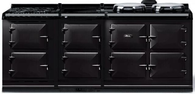 AGA™ eR7 Classic Cast Iron 83" Gloss Black Pro Style Dual Fuel Range-0
